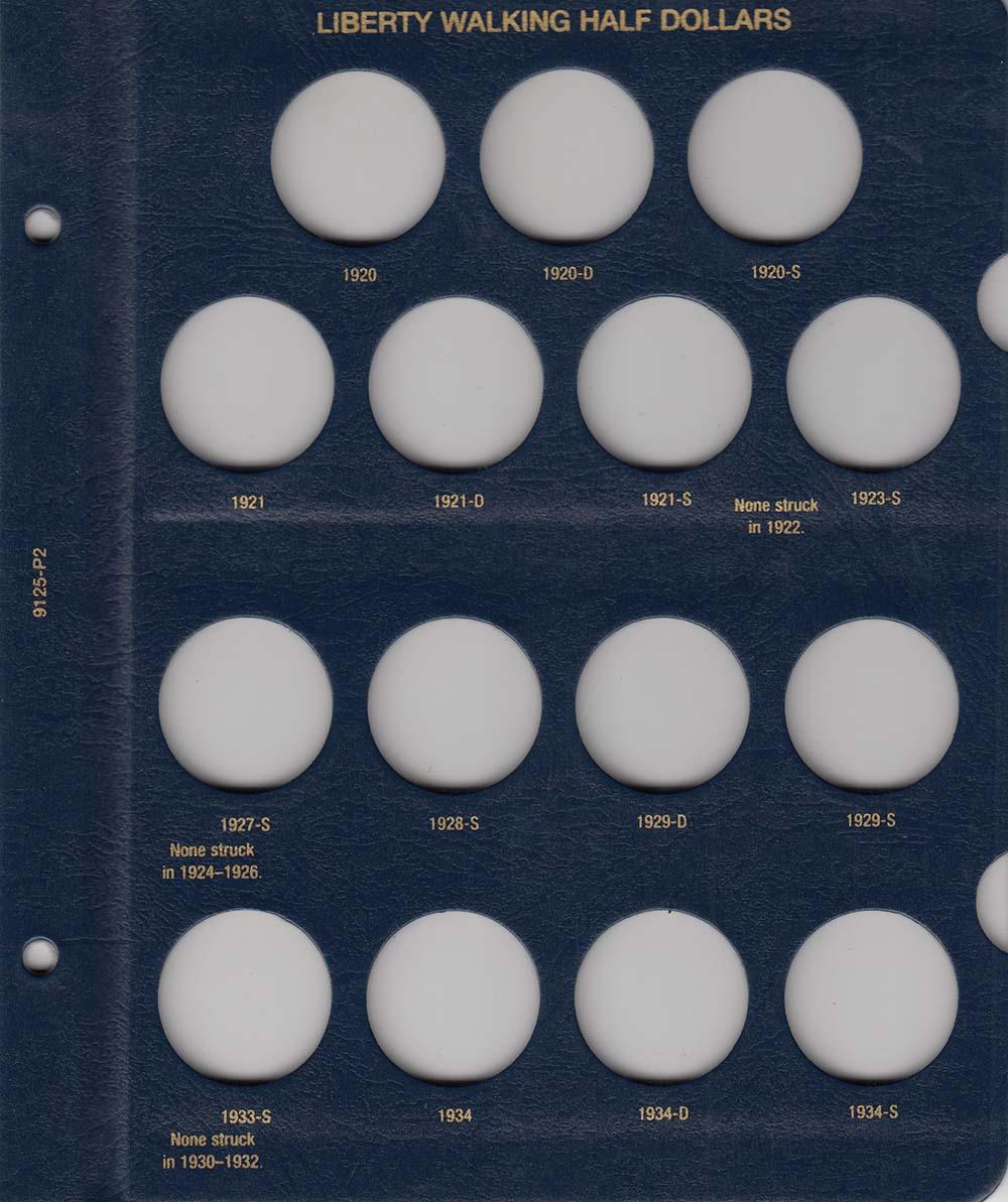 Whitman Albums: Walking Liberty Half Dollars 1916-1947 #9125