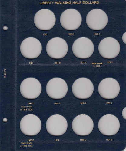 Whitman Albums: Walking Liberty Half Dollars 1916-1947 #9125