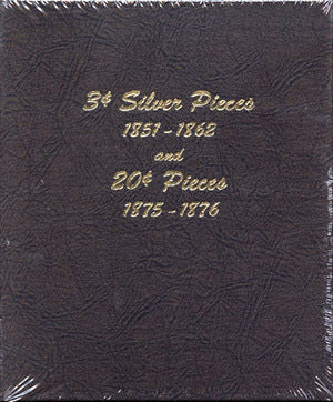 Dansco Album #6109 for 3 Cent Silver and 20 Cent Pieces