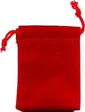 Red Velour Gift Bags 3x4 - 9673R