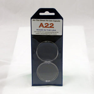 Air-Tite Direct Fit Coin Capsule A22 for U.S. 1/4 oz Gold Eagle in JP's Retail Packaging