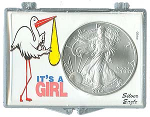 Marcus Snap Lock Silver Eagle: It's A Girl