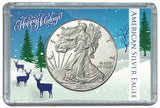 HE Harris Frosty Case for Silver Eagles: Happy Holidays - 40.6mm