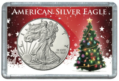 HE Harris Frosty Case for Silver Eagles: Christmas Tree - 40.6mm