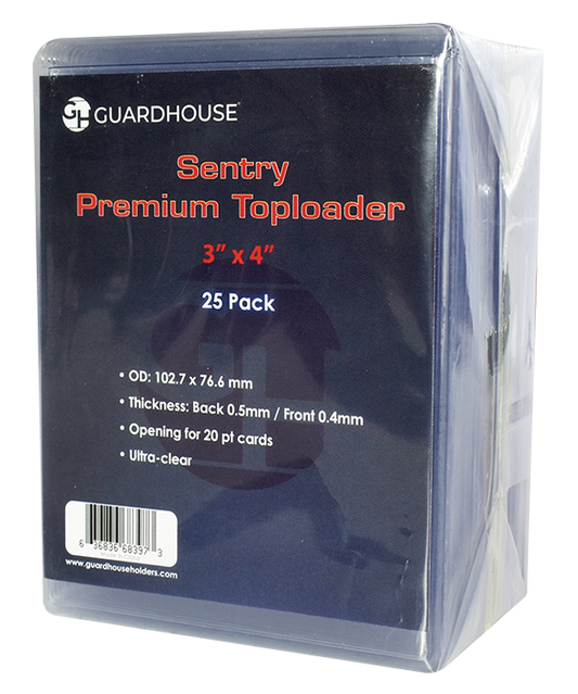 Sentry 3x4 Premium Toploader - 20pt Cards