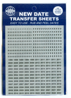 Whitman Date Transfer Sheets - Black